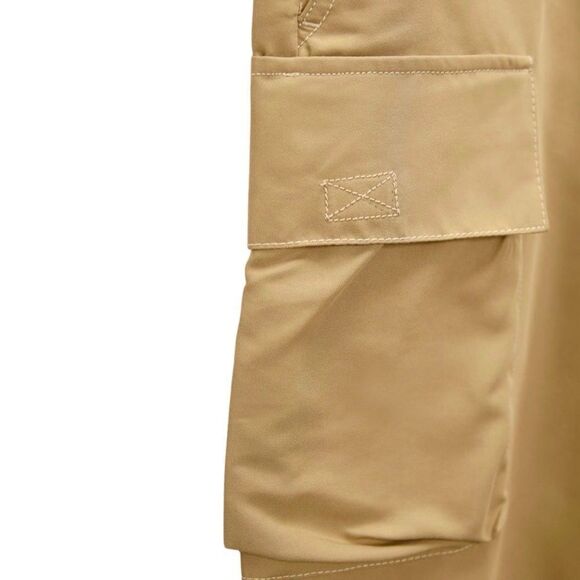 ZARA NWOT Tabbed cargo pants in Taupe Size XL - Picture 8 of 9